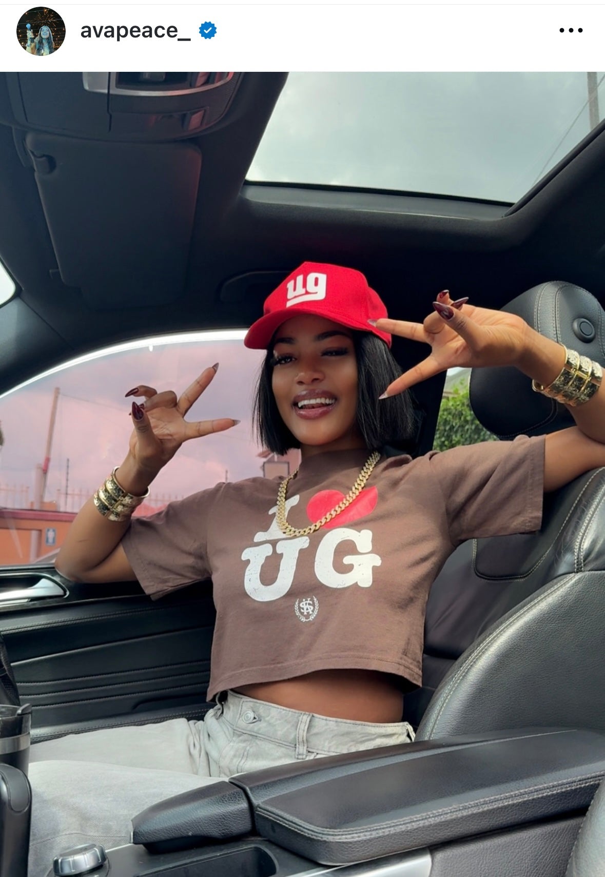 I ❤️ UG 🇺🇬 Crop Top Tee