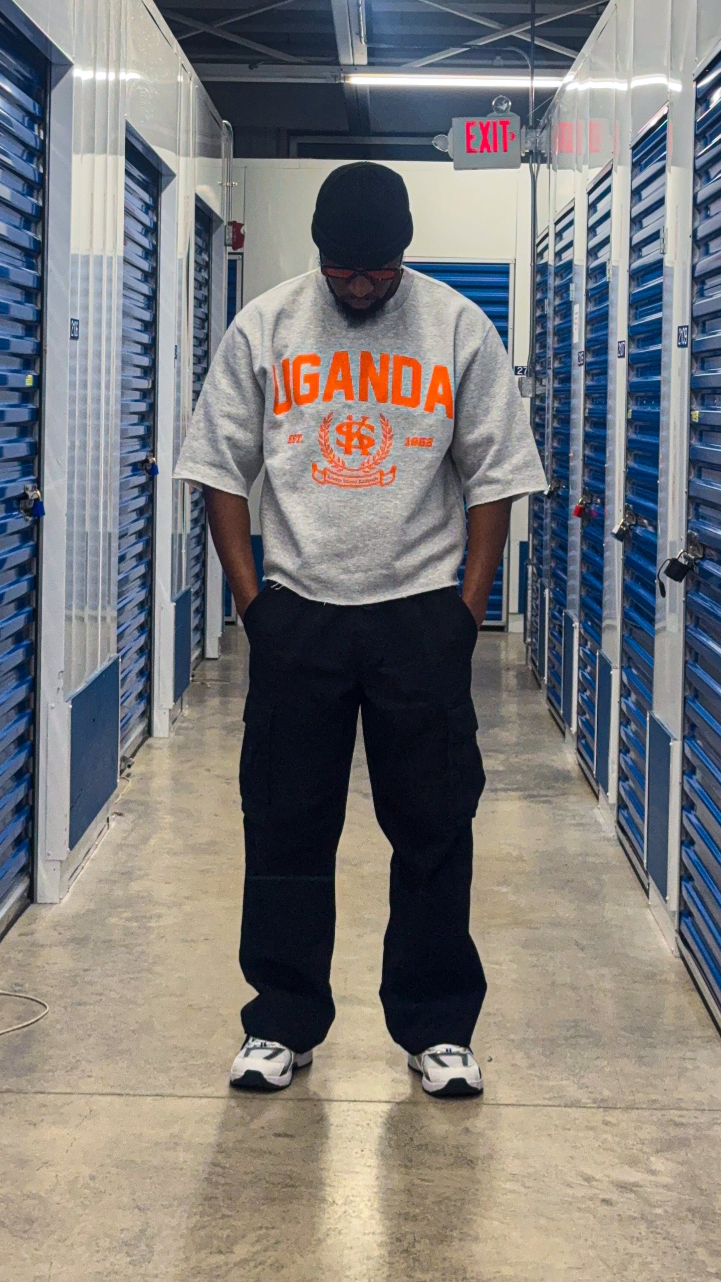 "UGANDA" Short-sleeve Fleece Crew