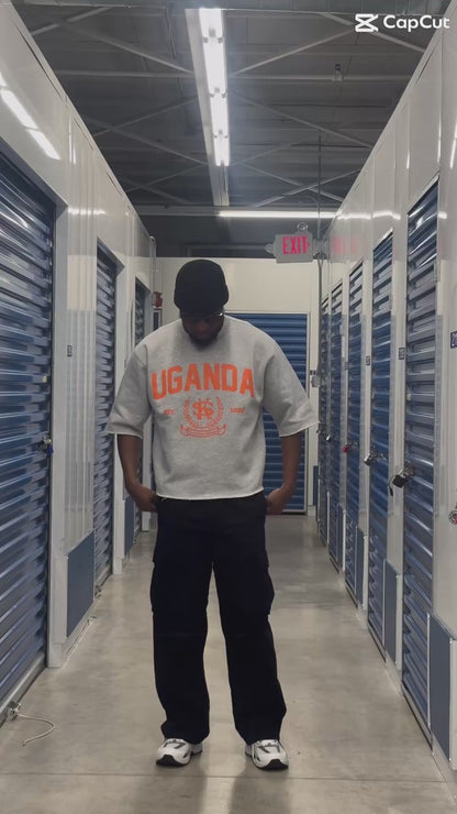 "UGANDA" Short-sleeve Fleece Crew